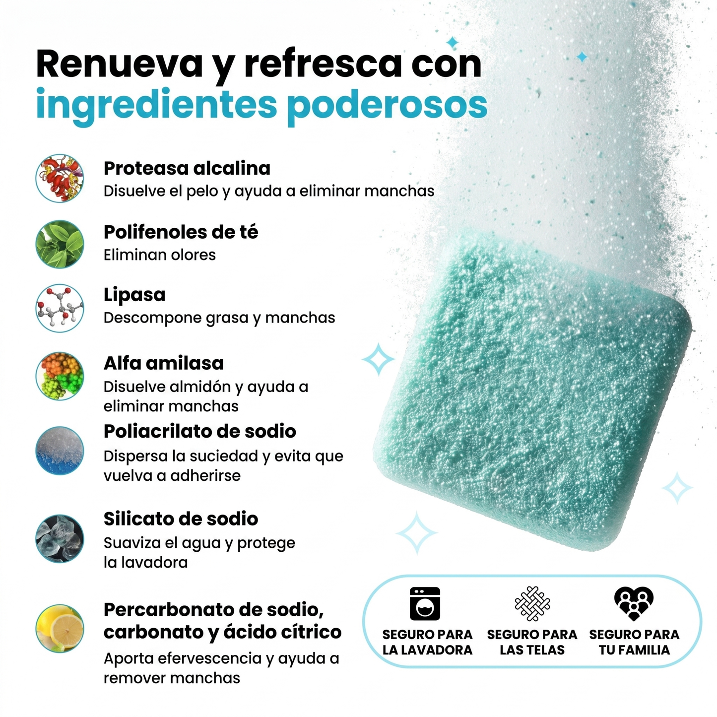 Pastillas Limpiadoras de Lavadora CleanWash Pro®