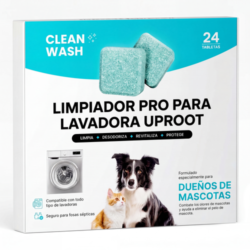 Pastillas Limpiadoras de Lavadora CleanWash Pro®